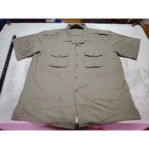 Dreams Bowling Shirt Men 2XL Gray Retro Travel Classic Vintage Short Sleeve